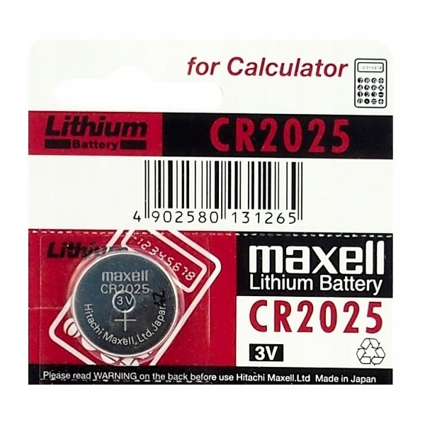 

Bateria Litowa Maxell CR2025 Made in Japan