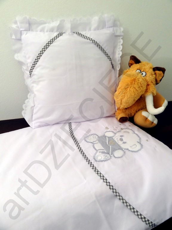 BIAŁA pościel do wózka kołyski CHRZEST,100%bawełna Bohater brak