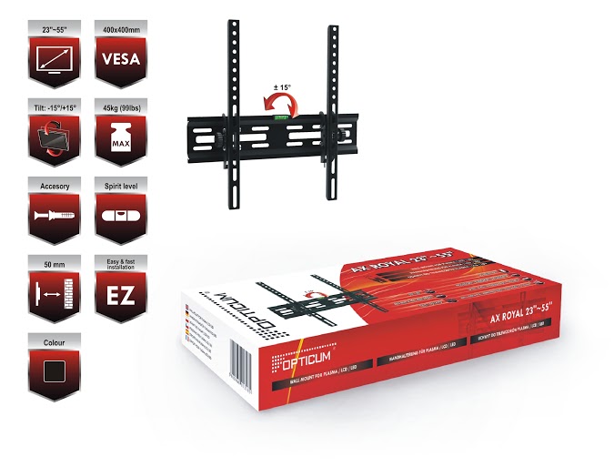 UCHWYT WIESZAK TELEWIZORA LCD LED ROYAL 23-55 cali Kod producenta UTV0015