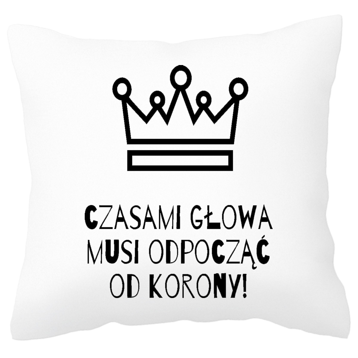 

Zabawny Prezent, Gadżet do domu Poduszka z koroną