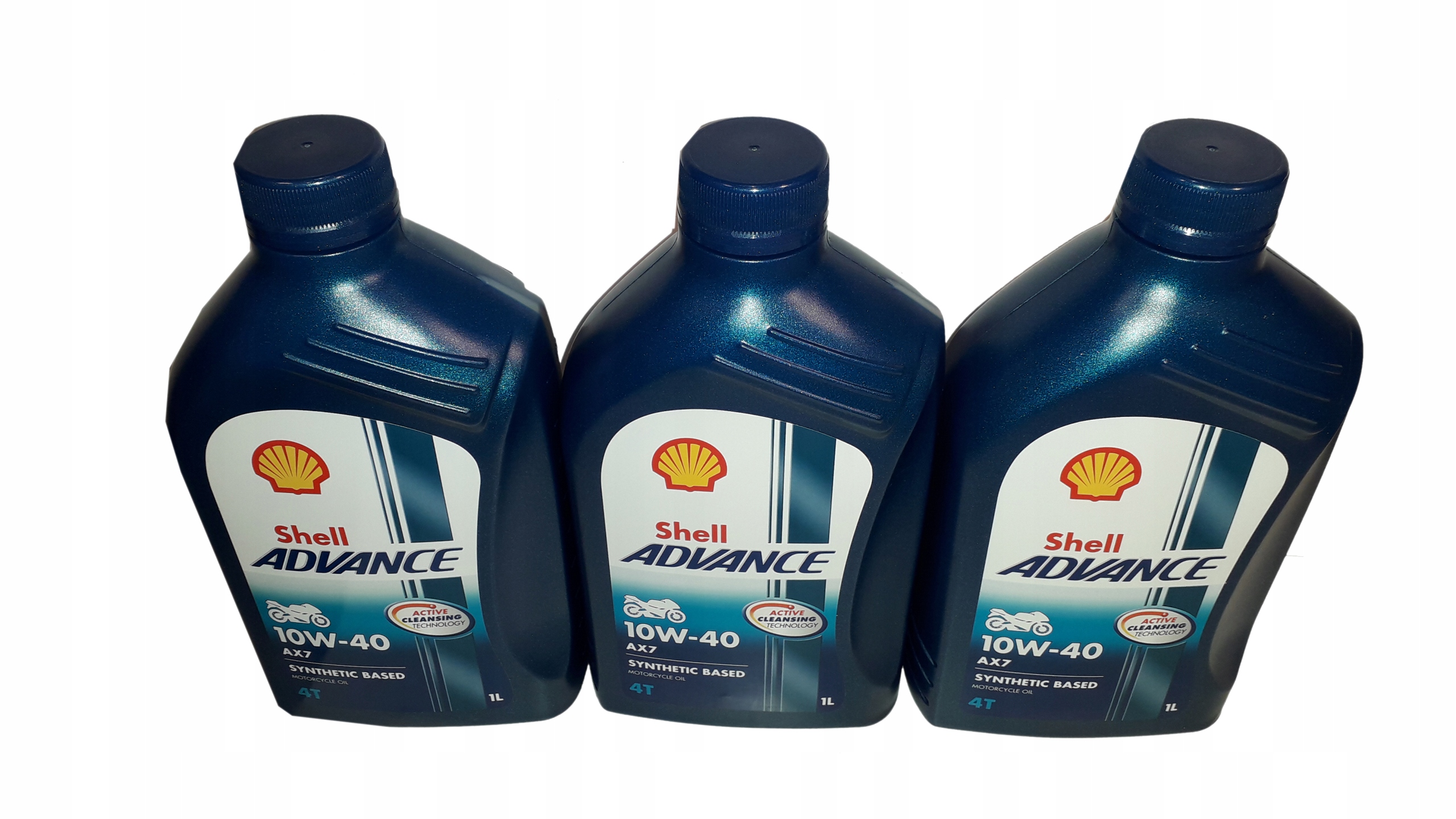 Shell ADVANCE 10W-40 4T ULTRA 3本セット Olej silnikowy półsyntetyczny Shell Advance 1 l 10W-40