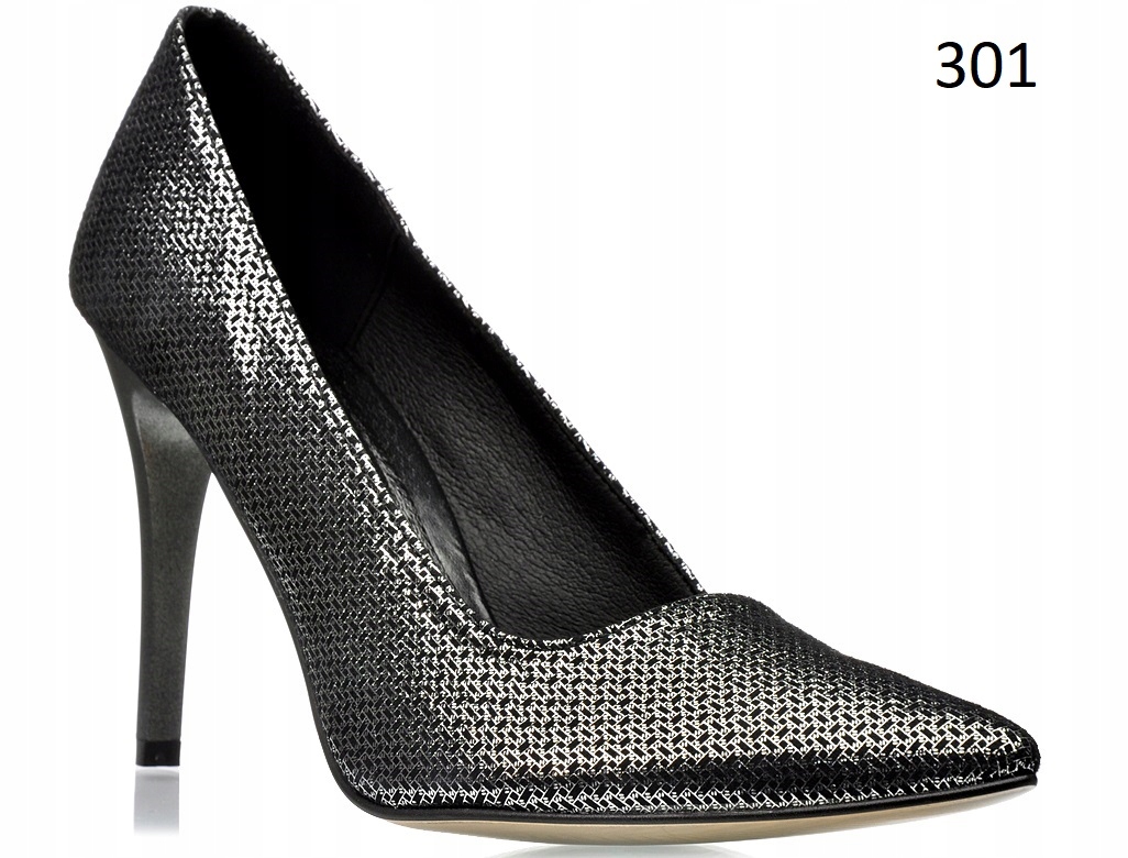 Dámské lodičky J.w 37, stříbrno zelené, elegantní kožené lodičky