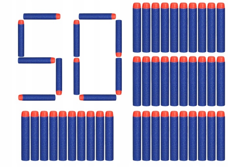 

50 Strzałek Do Wyrzutni Nerf N-strike Elite Naboje