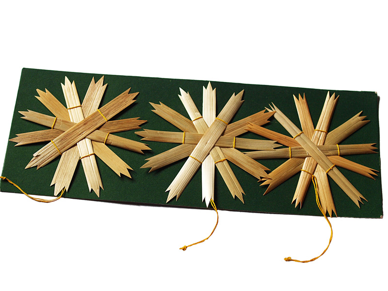 

Słomiane gwiazdki ozdoby choinkowe świąteczne 3szt