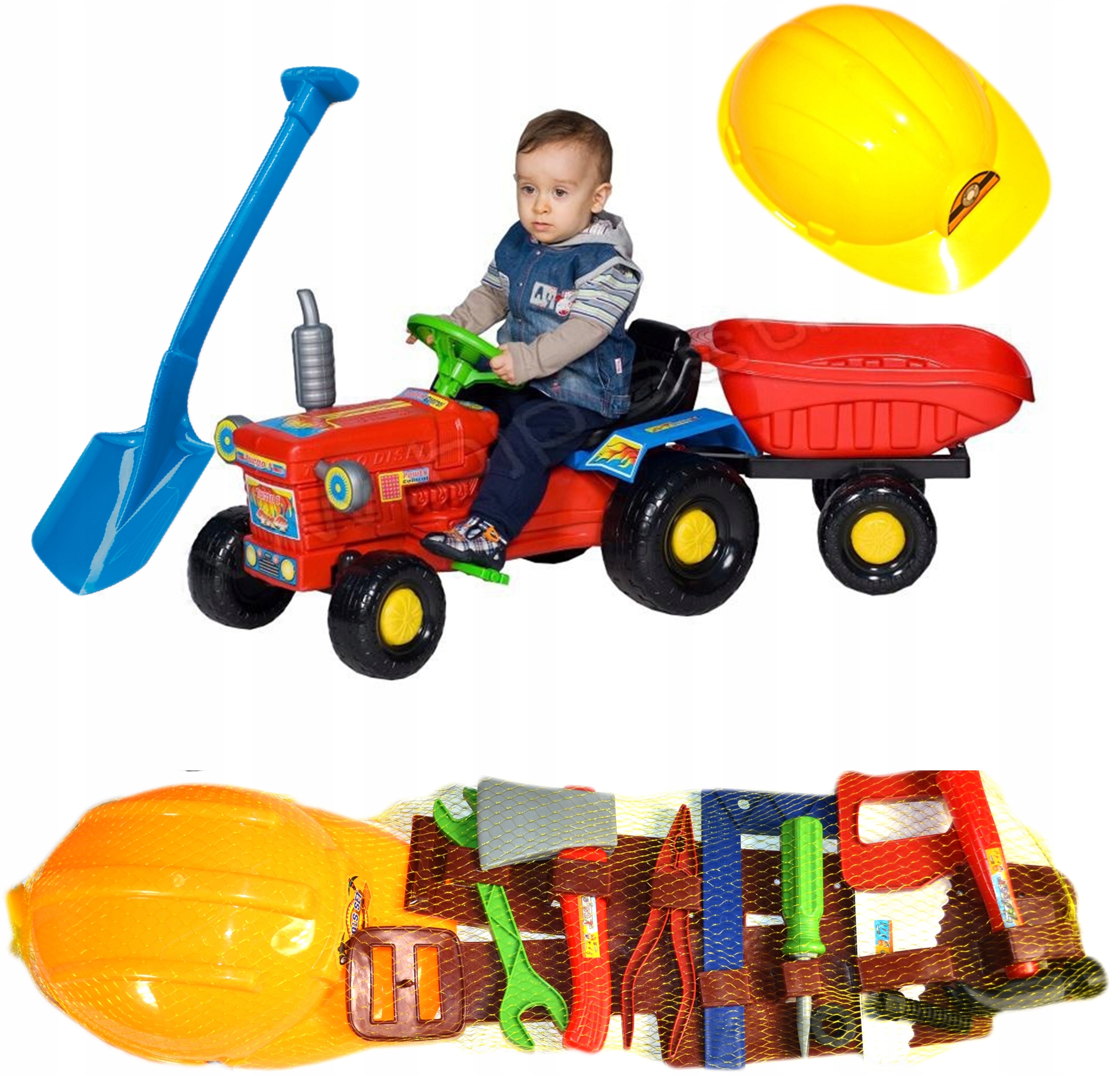 ТРАКТОР НА ПЕДАЛИ+ПРИЦЕП + СУПЕР ХАЛЯВЫ