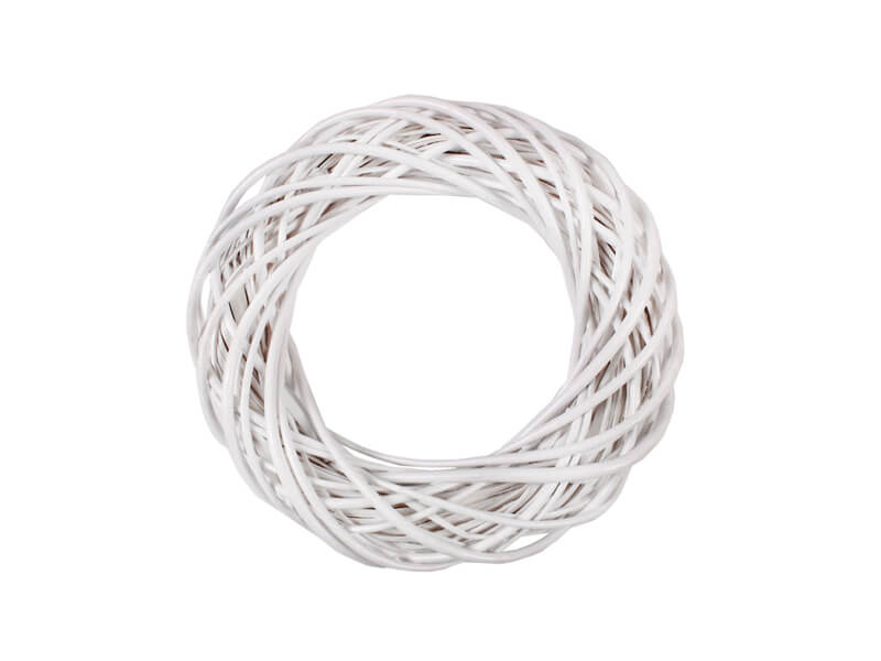 

Wianek z wikliny wiklinowy wiklina biały 25cm