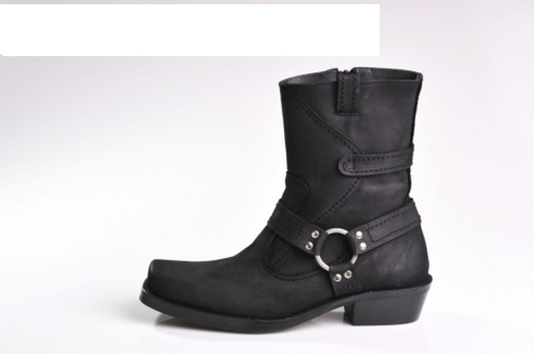 KOWBOJKI MOTOCYKLOWE model K-997 Skóra naturalna Długość wkładki 32 cm