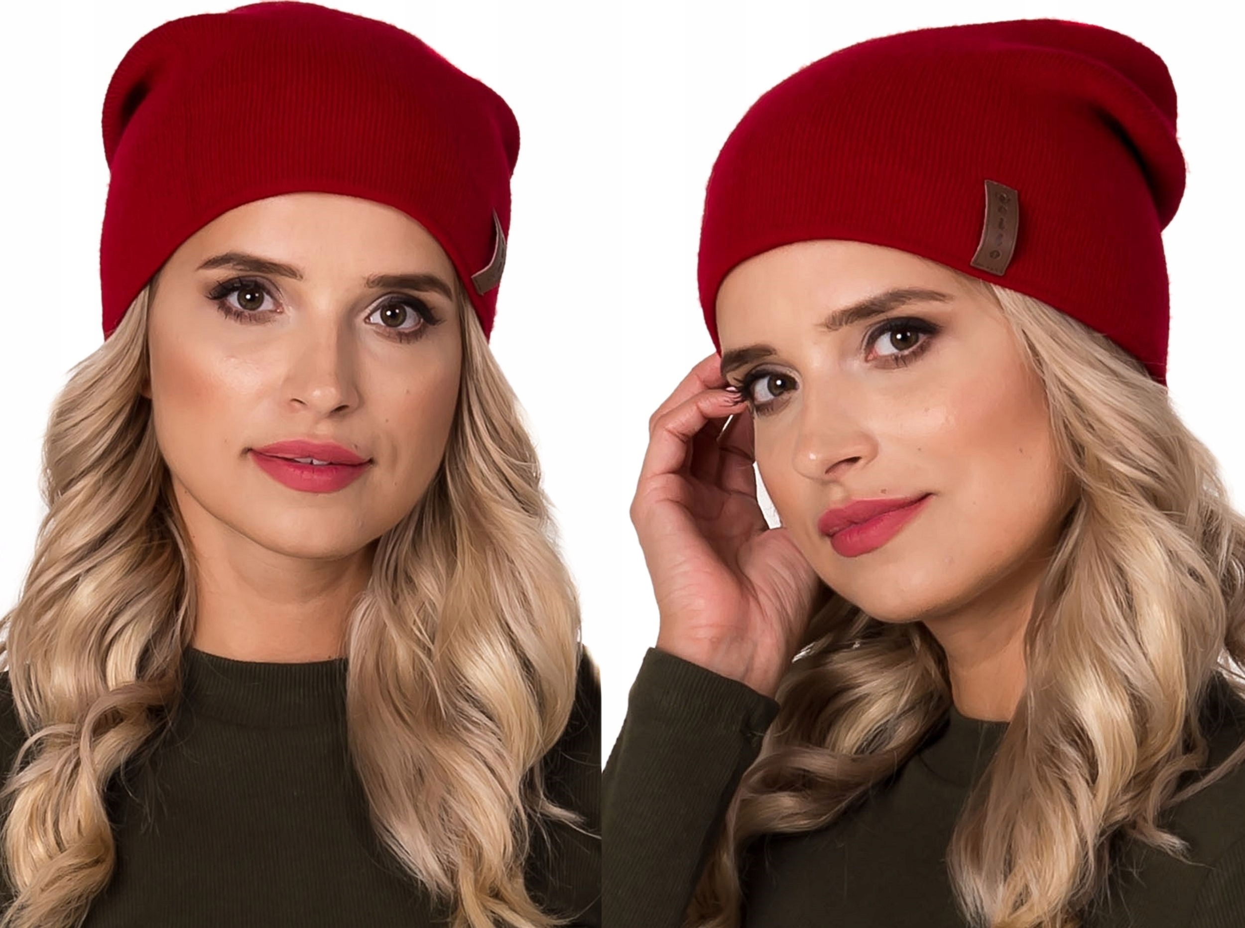 

Polska Czapka Damska Beanie Ciepła Czerwony v1