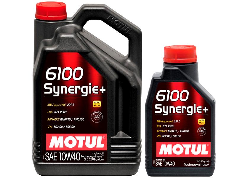 МОТОРНОЕ МАСЛО MOTUL 6100 SYNERGIE+ 10W40 6L (5+1)