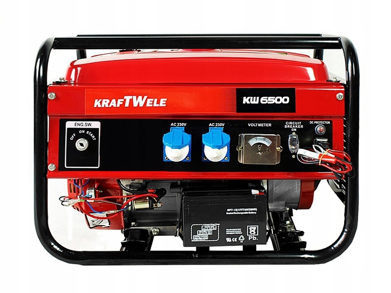 Generator Agregat Prądotwórczy 4,5 kVA 230V Benzyna Kraftwele KW6500 1F El.