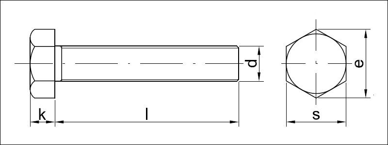 Чертеж болт м6х55