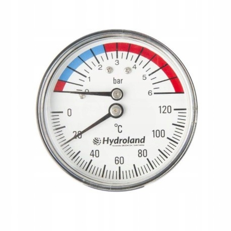 

Termomanometr 120C 0-6 Bar 63Mm Termometr Manometr