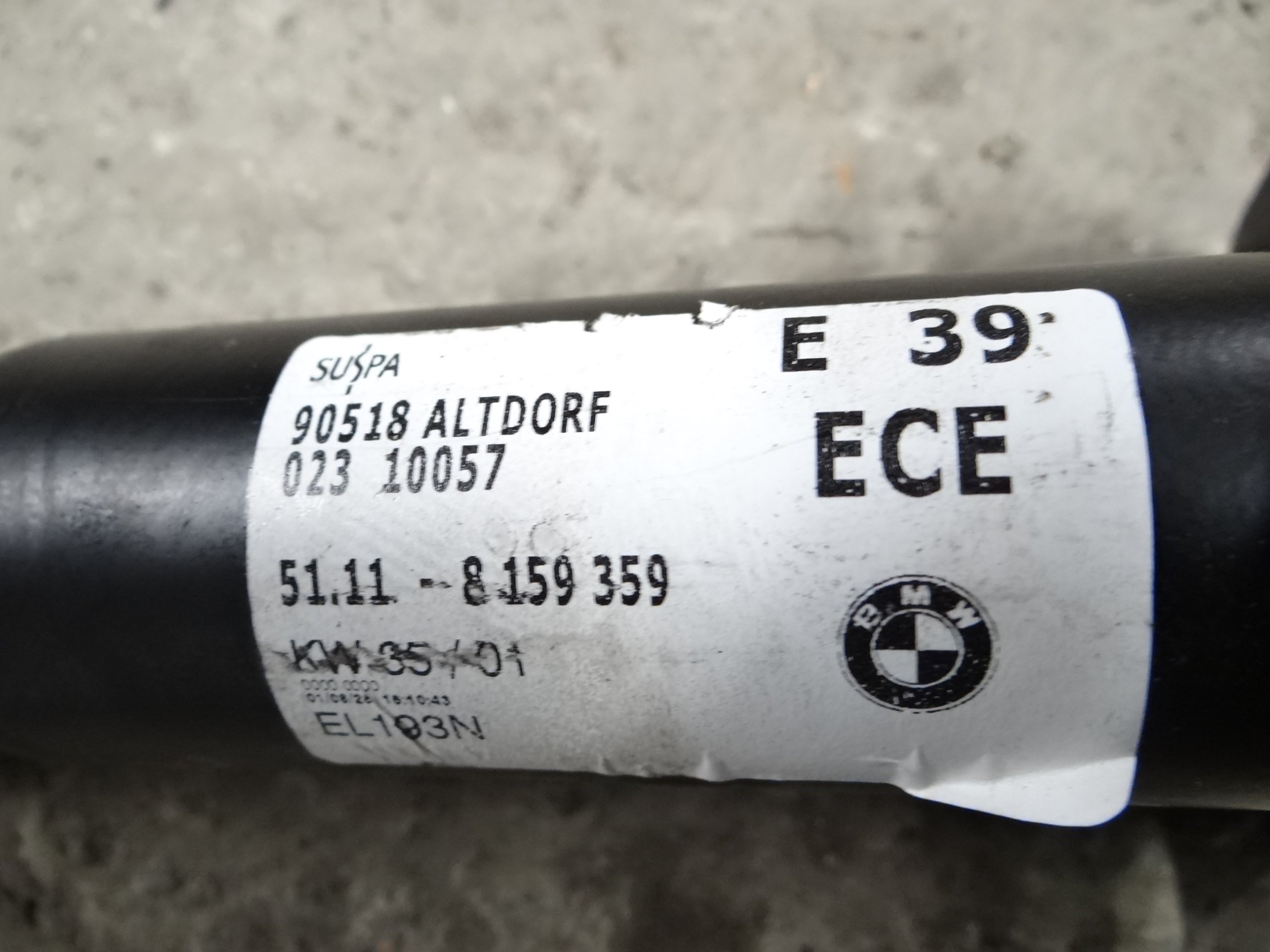 BMW E39 ODBOJNIK ZDERZAKA STREFA ZGNIOTU 8159359 Strona zabudowy przód