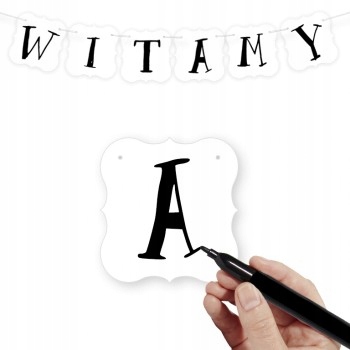 

Baner Do Wypisania Literki litery plakat plansza