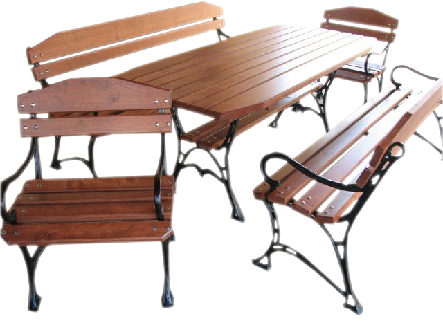MEBLE OGRODOWE DREWNIANE STÓŁ + 4 ŁAWKI 180CM Z32