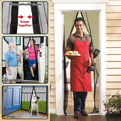 MAGIC MESH MOSKITIERA NA DRZWI BALKON OGRÓD MAGNES Rodzaj do drzwi