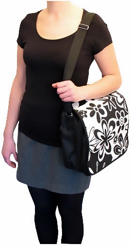 MŁODZIEŻOWA TORBA A4 - STUDENCKA SZKOLNA NA RAMIĘ Szerokość produktu 35 cm