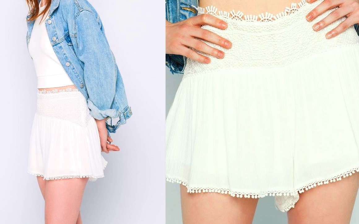 PULL BEAR ZARA SPÓDNICA SPODENKI KORONKA GIPIURA S Rozmiar 36