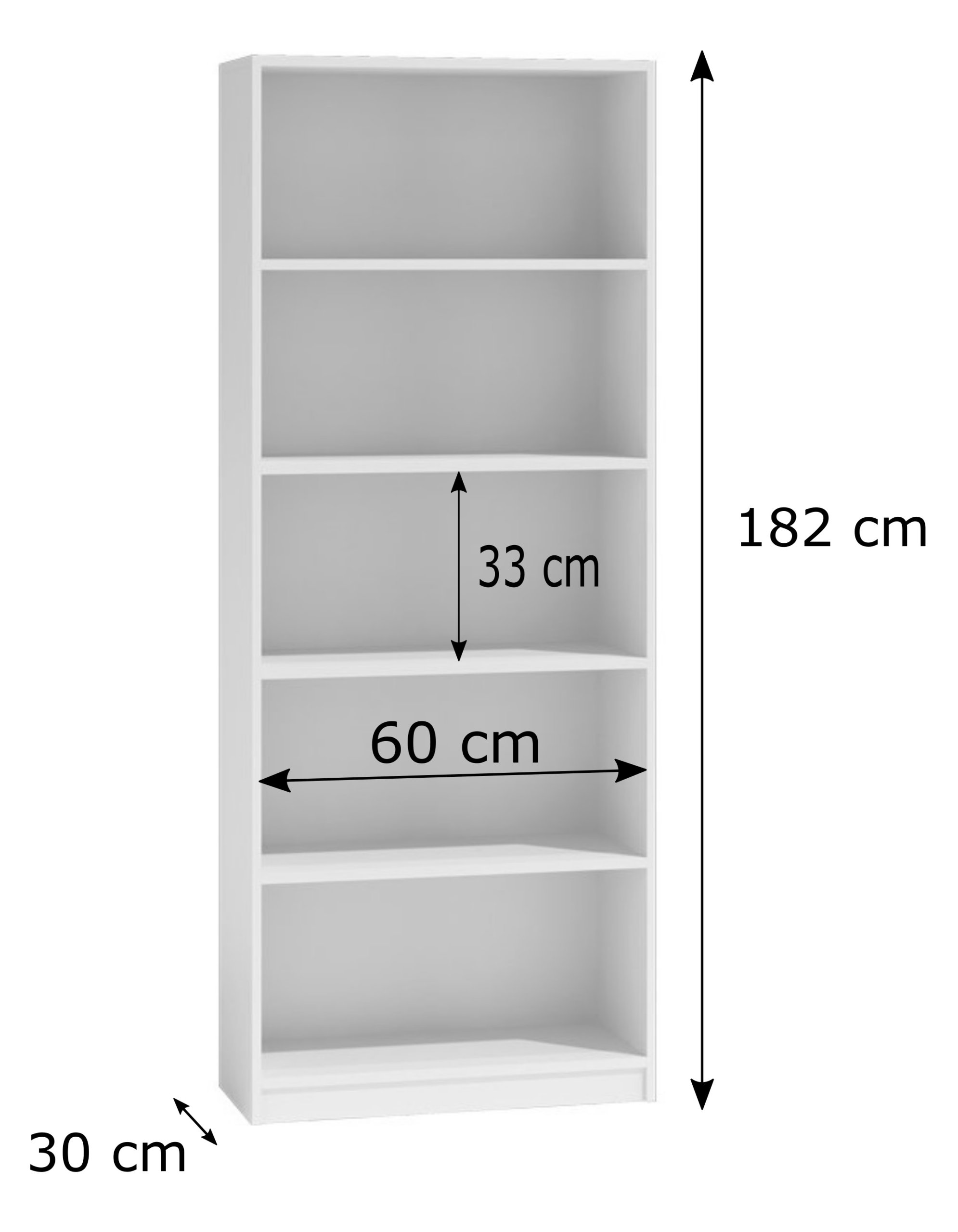 REGAŁ 60CM PÓŁKA SZAFKA KSIĄŻKI SEGREGATORY BIAŁY Marka TopEshop