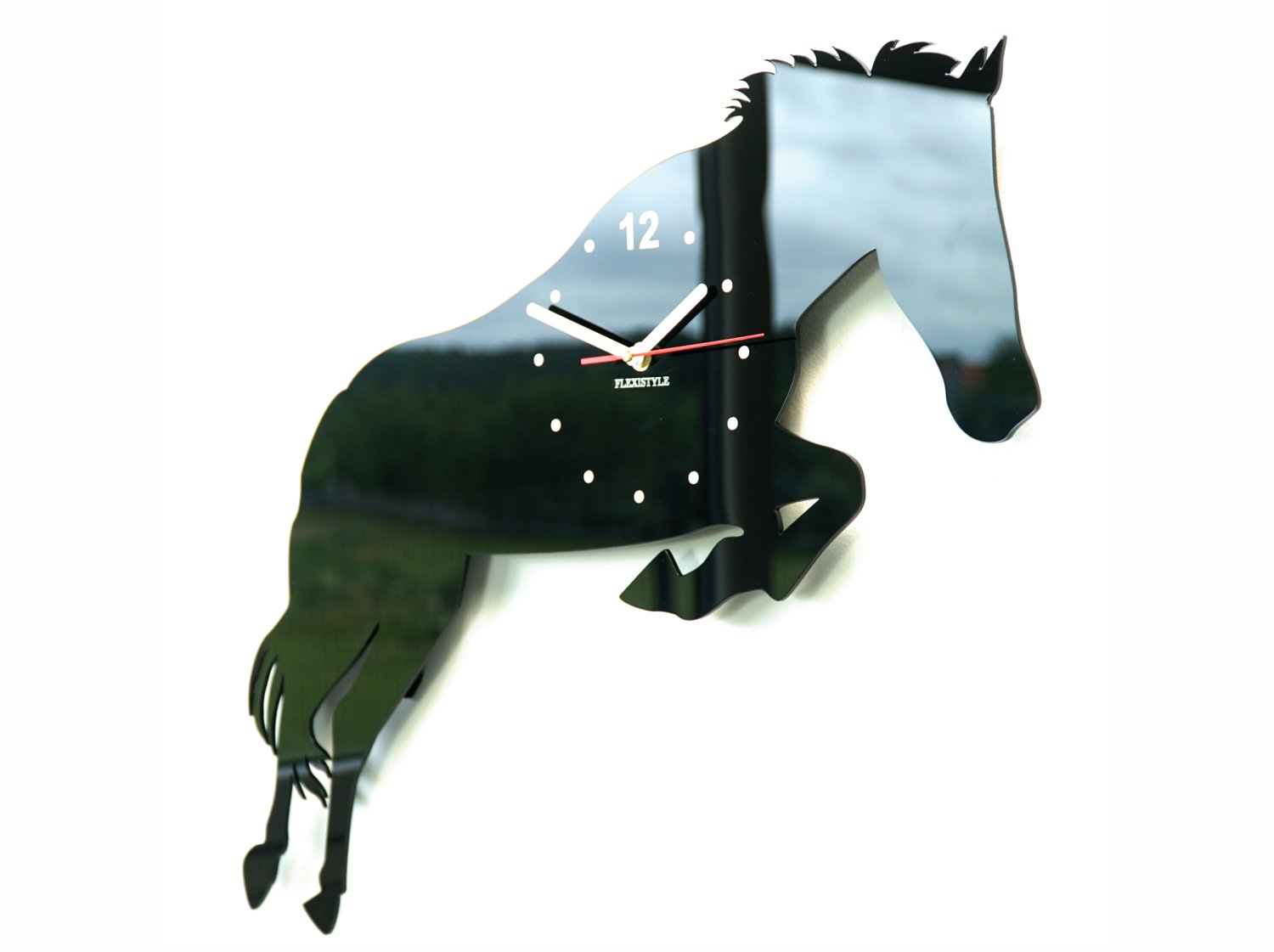 Moderní velké nástěnné hodiny Horse tiché Polský