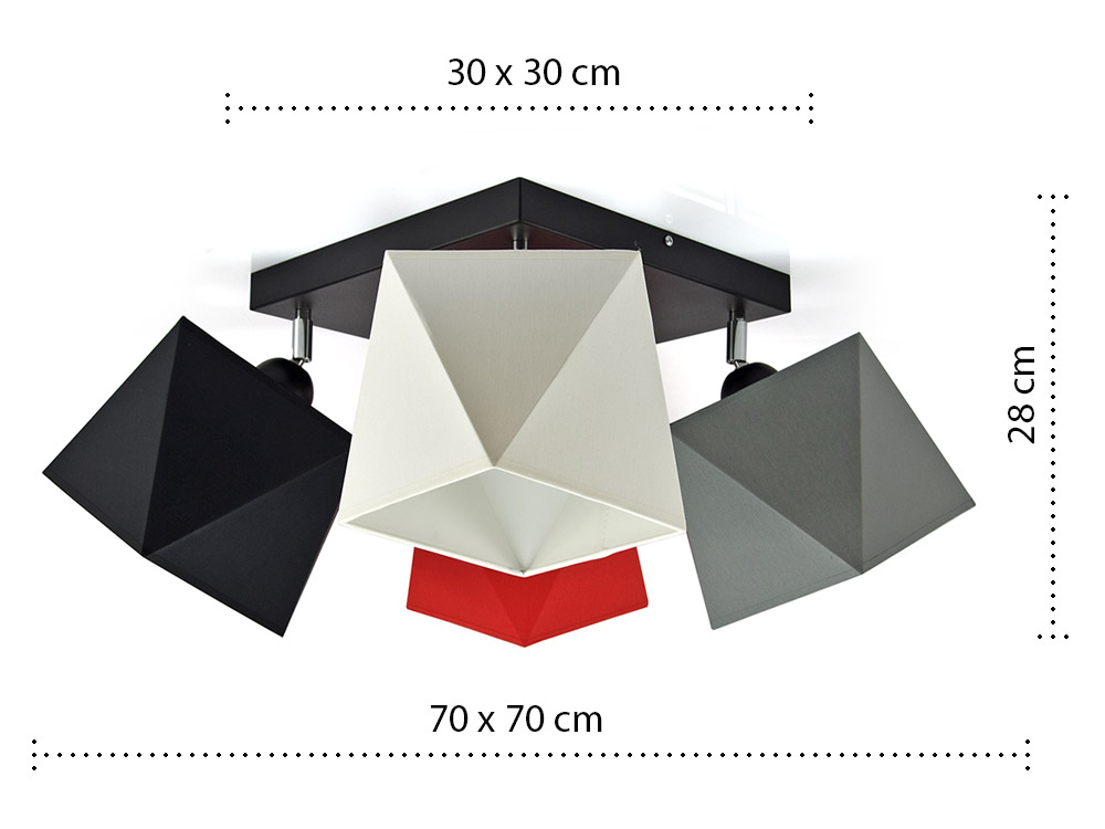 LAMPA WISZĄCA SUFITOWA ŻYRANDOL PLAFON DIAMENT LED Materiał dominujący metal