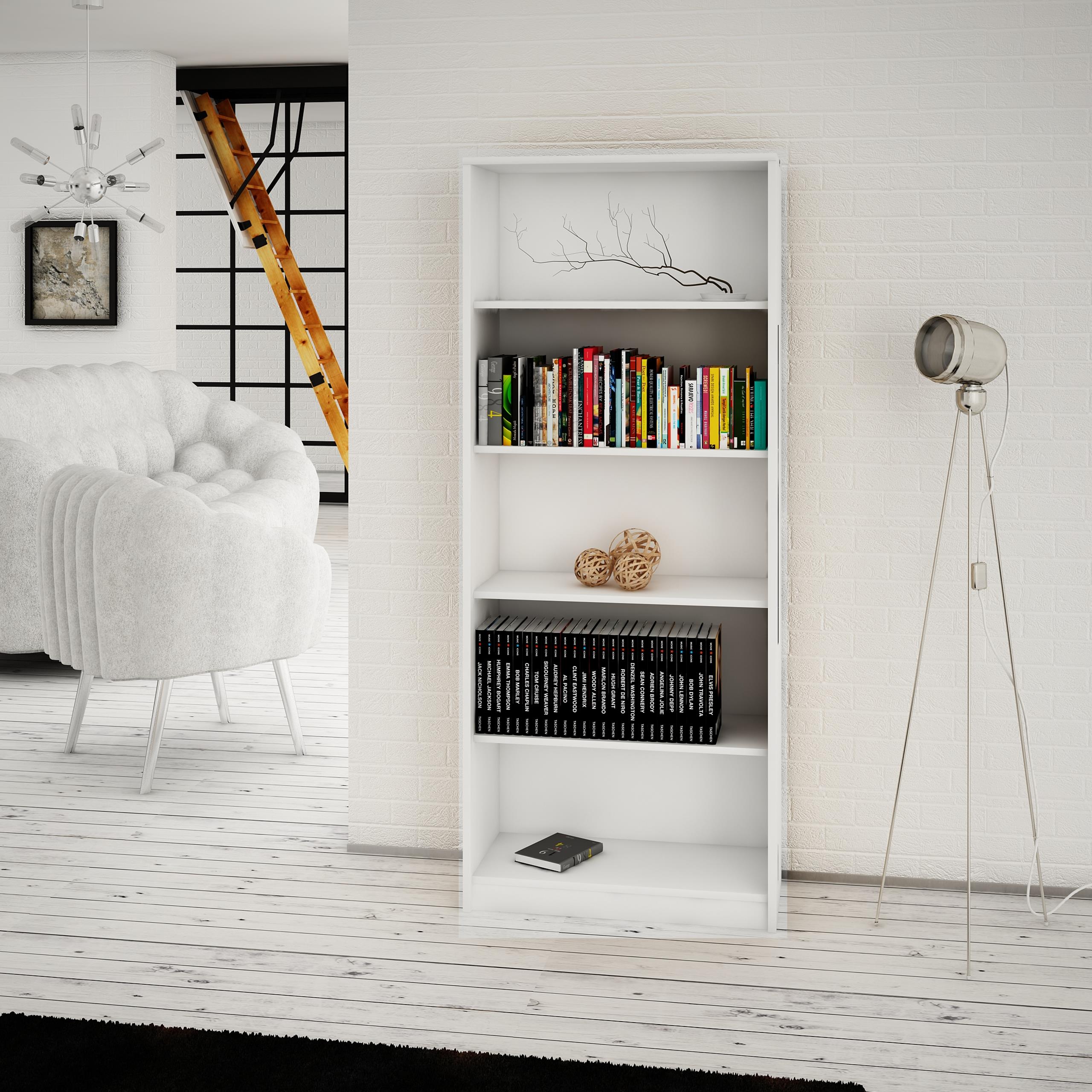 Regał biurowy na książki segregatory R3 BIAŁY Kolekcja Julia