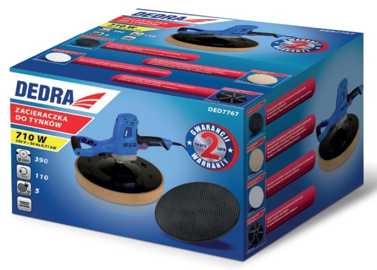 DEDRA DED7767 ZACIERACZKA DO TYNKÓW 390mm 710W Marka Dedra