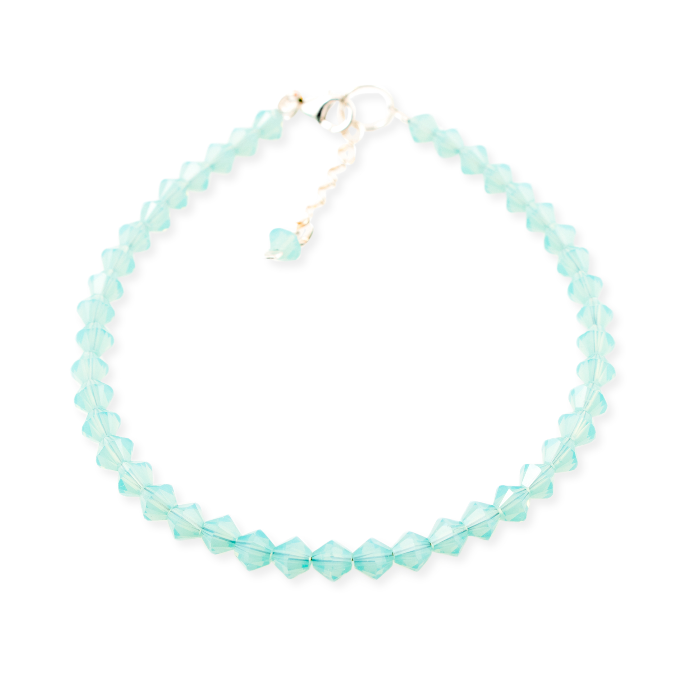 

Bransoletka srebrna Swarovski opal miętowa Engelke