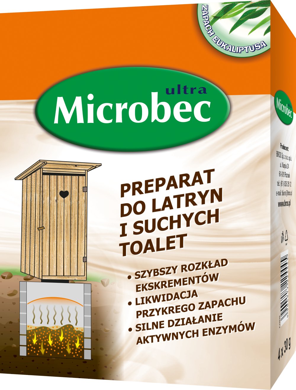 

Microbec Ultra Do Suchych Toalet i Latryn 4x30g