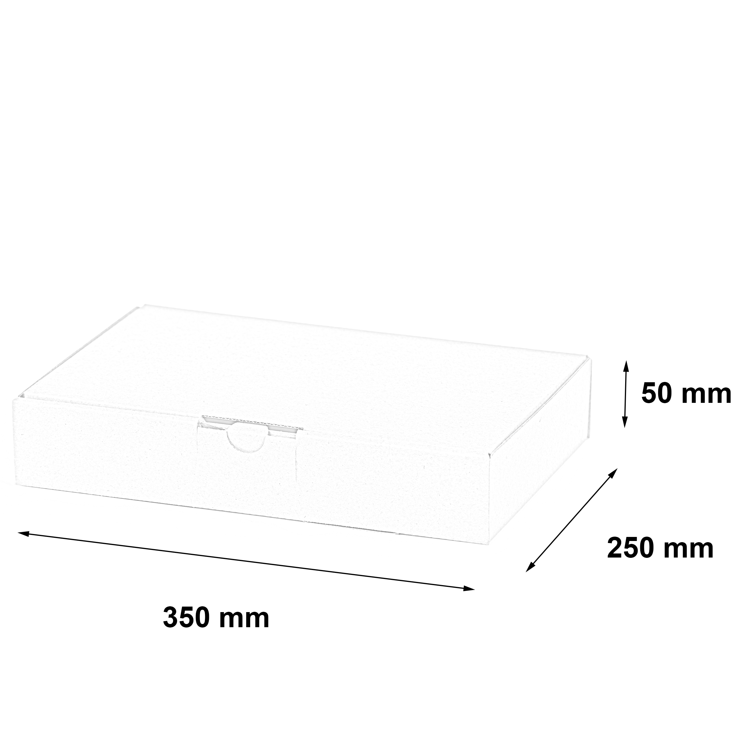 PUDEŁKO KARTON 350x250x50 PUDŁO NA KSIĄŻKĘ/OBRAZ białe Wysokość zewnętrzna 5 cm