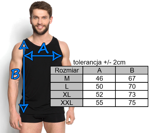 MĘSKI PODKOSZULEK ramiączko HENDERSON bambus r. XL Kolor biały