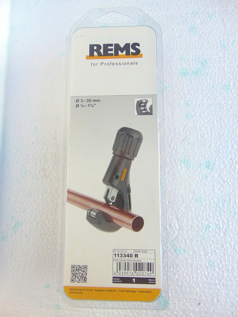 Obcinak REMS do miedzi RAS 3-35 4 ROLKI nóż do rur stal węglowa miedź 023 Marka Rems
