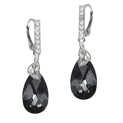 

Srebrne kolczyki Glam Silver Night i Swarovski