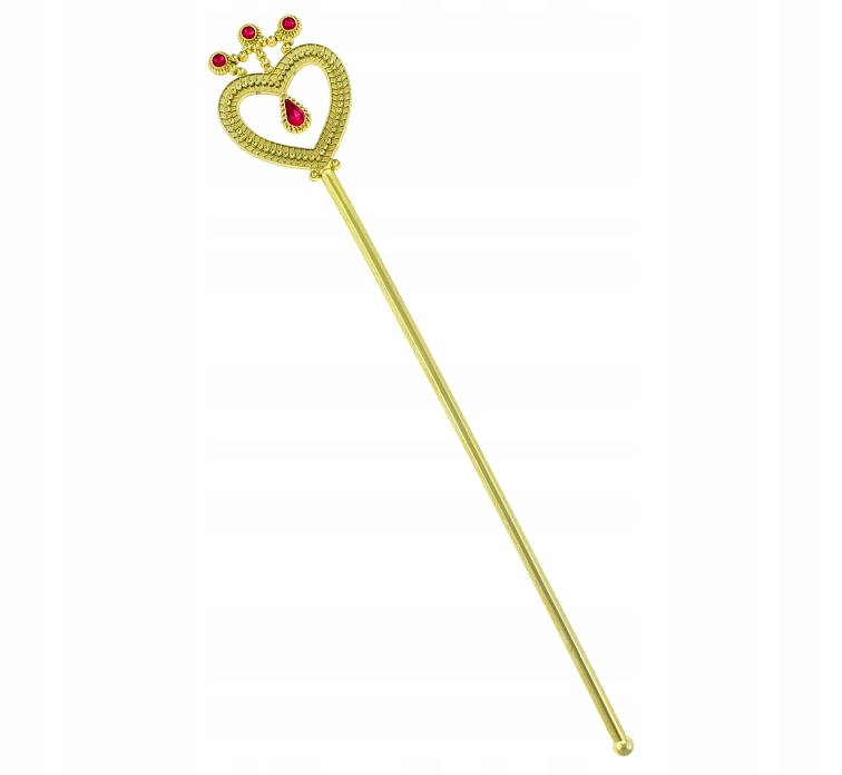 

Różdżka Królowej Złota czerwone rubiny Bal 37cm