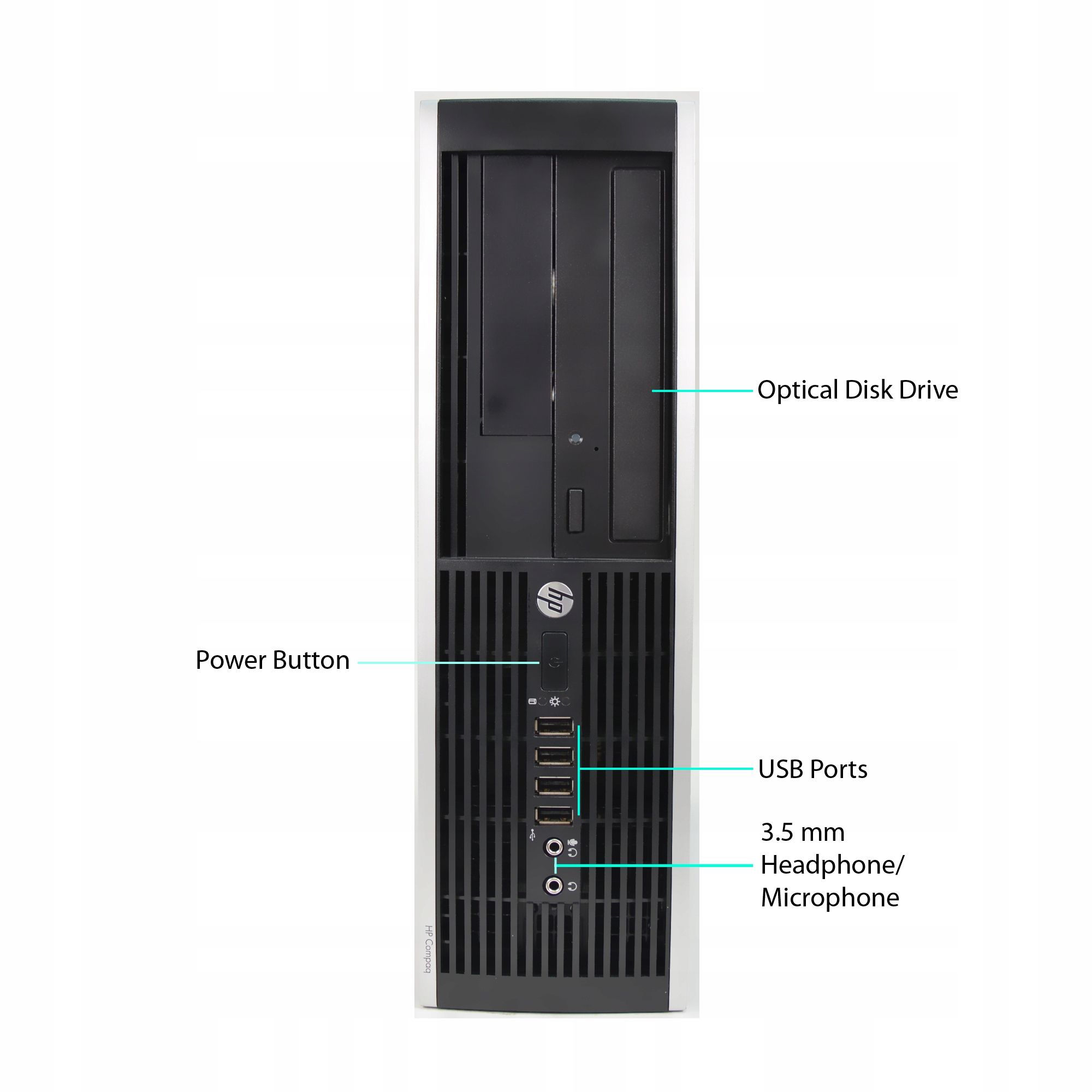 Komputer PC do gier HP Core i5 12GB SSD + MSI 2GB Model HP Ellite 8300