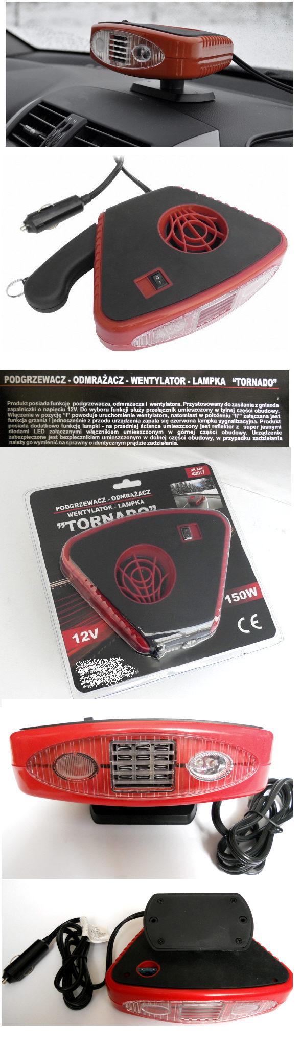 WENTYLATOR SAMOCHODOWY FARELKA GRZEJNIK 12V 150W Producent części Inny