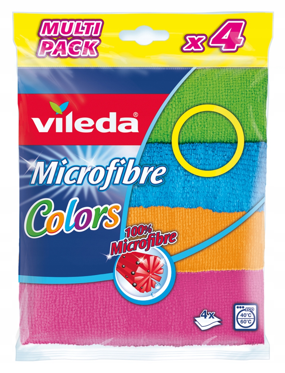 

Ściereczki mikrofibra Vileda Microfibre Colors x4