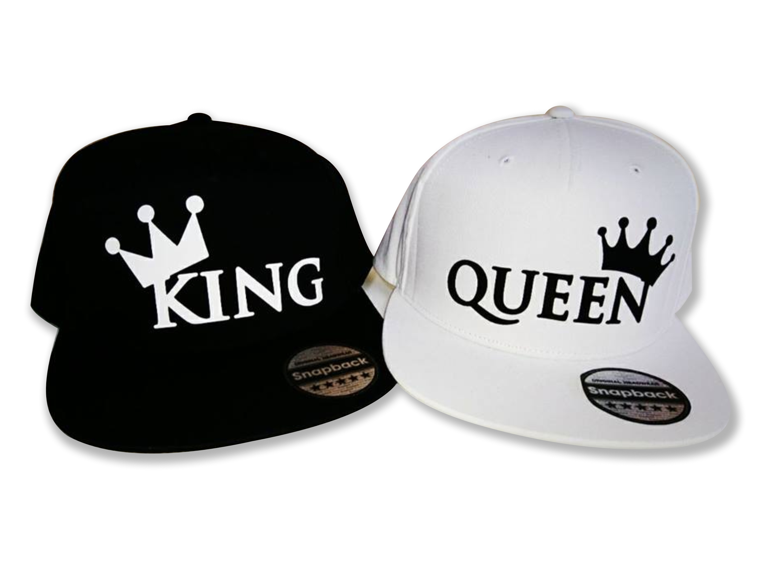 CZAPKI SNAPBACK DLA PAR KING QUEEN WALENTYNKI x2 Płeć uniseks