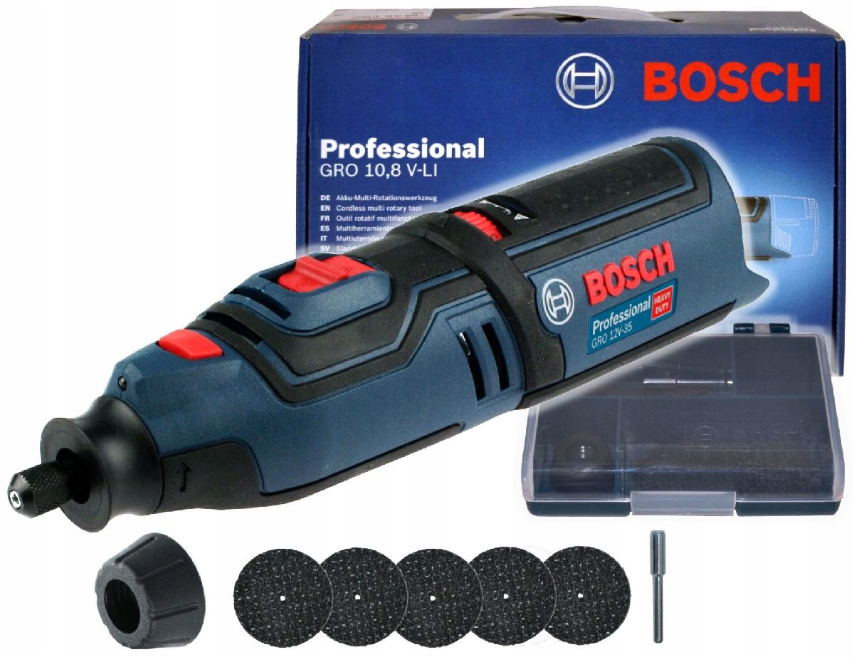 Outil rotatif Bosch Professional GRO 12V-35 + 2 batteries 2,0Ah +