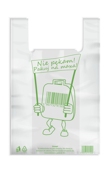 

Reklamówki Torby Foliowe 30x55 40 Mikronów grube