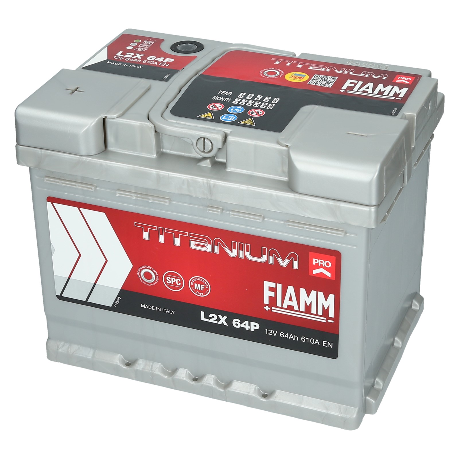 FTP64L2X - Аккумуляторная батарея FIAMM Titanium PRO L2X 64p 64AH 610A L+