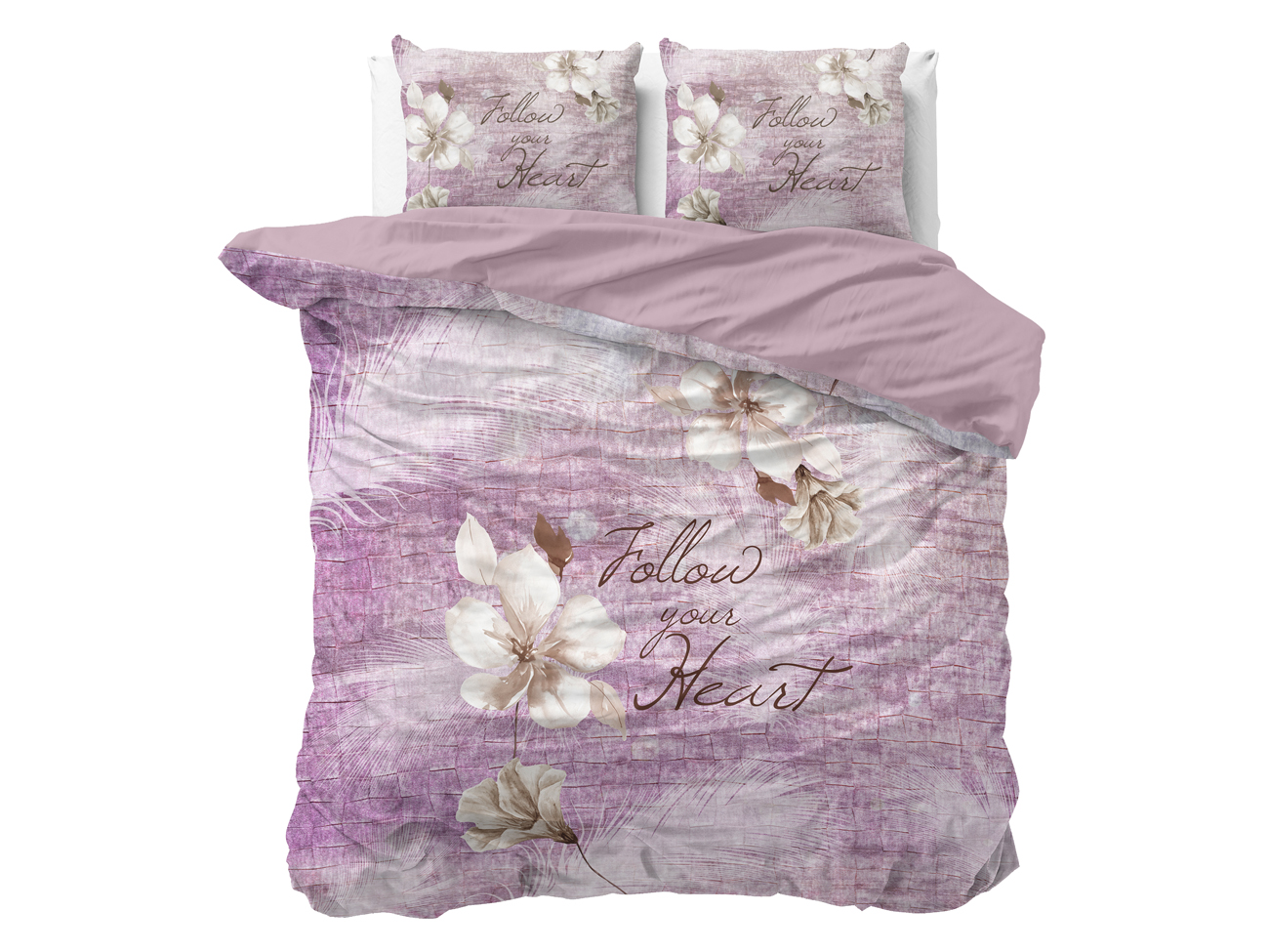 

Pościel 200x200 Pure Cotton Follow Purple
