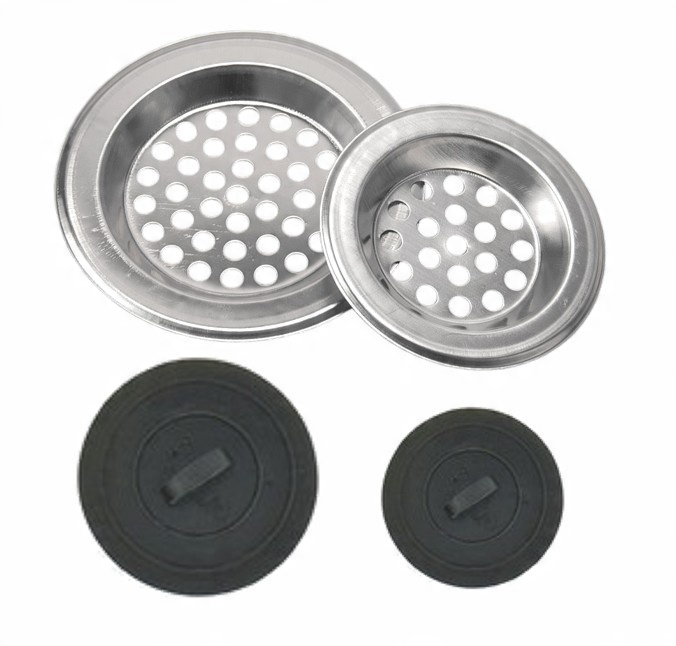 

2x Sitko Do Zlewu Stalowy Filtr +2x Gumowy Korek