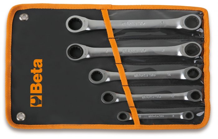 Zestaw kluczy oczkowych z grzechotka BETA 195 B5