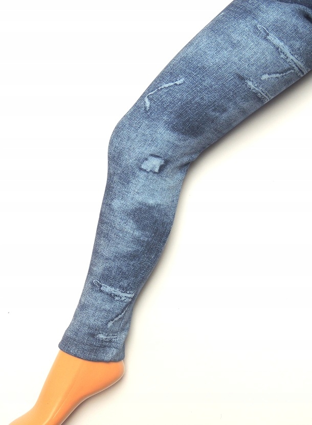 Dresmoda legginsy GRUBE ocieplane jeans dziury 158 Płeć Dziewczynki