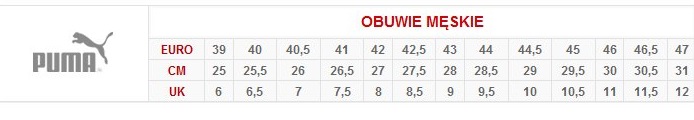 PUMA TSUGI R.43=28 CM TOTALSPORT Długość wkładki 27 cm