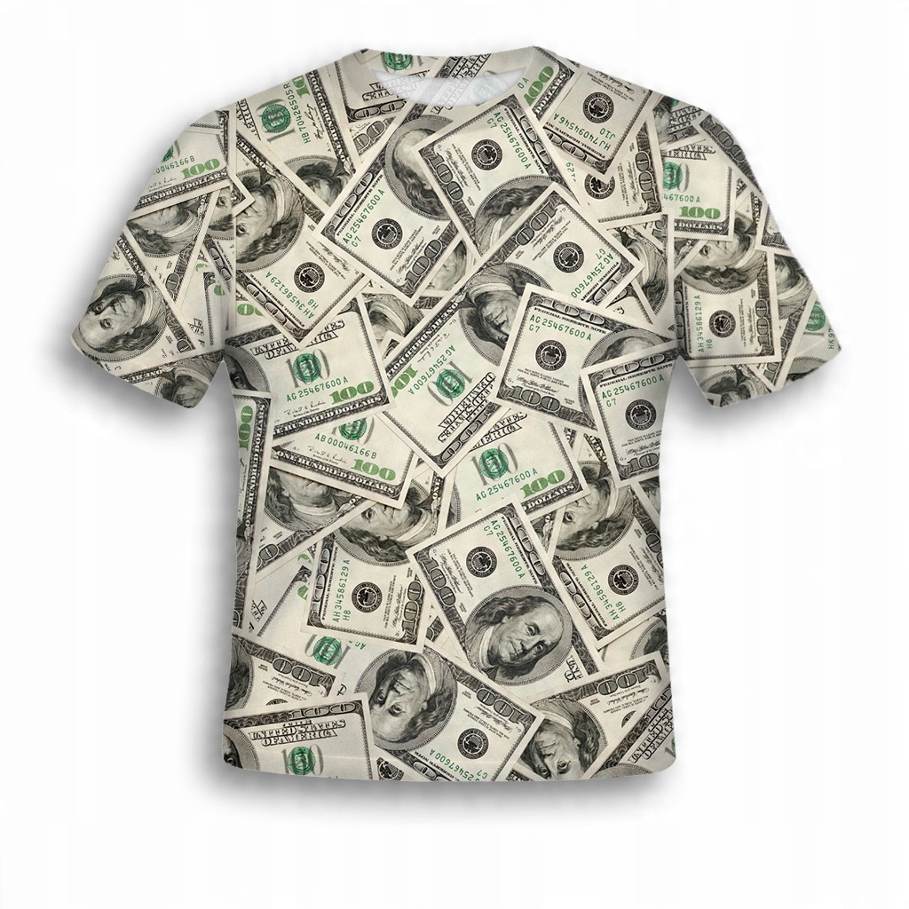

Koszulka Fullprint T-shirt Dolary L Yoga Fitness