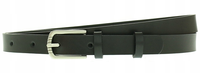 

Pasek Skórzany damski do spodni Czarny 1,8cm Skóra