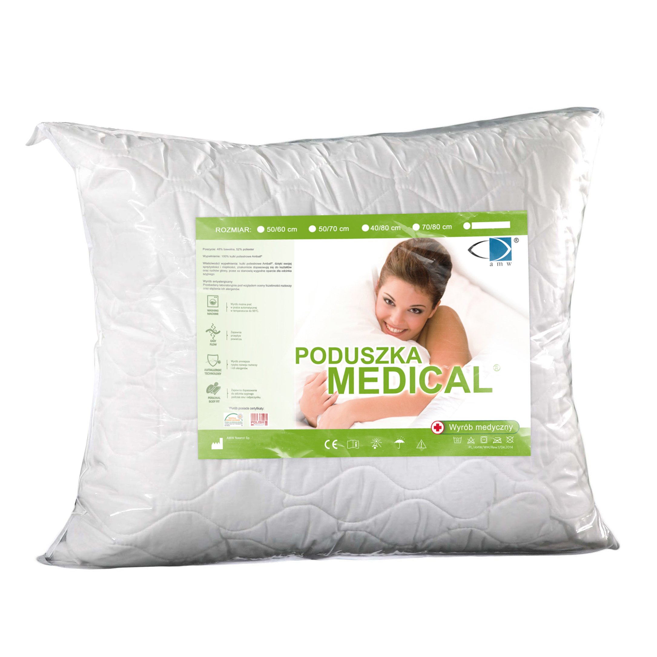 

Poduszka Medical 50x60 Antyalergiczna Amw 95*C