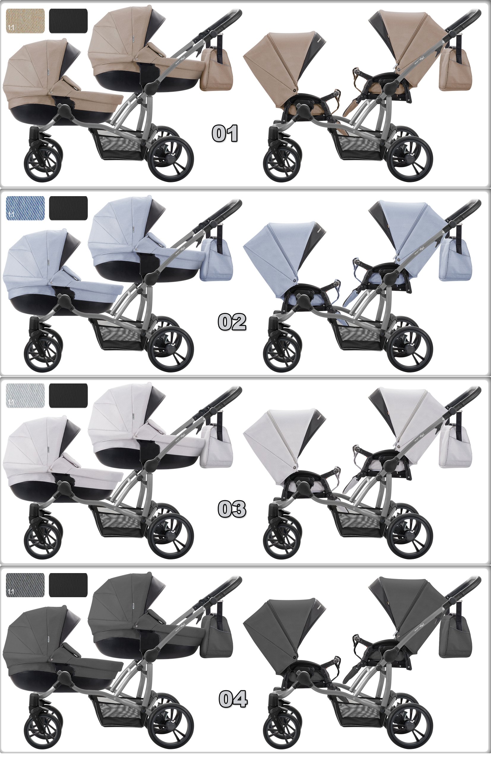 WÓZEK BEBETTO BLIŹNIAK 42 CYBEX ATON 5 BAZA IZOFIX Kod producenta bliźniak 42